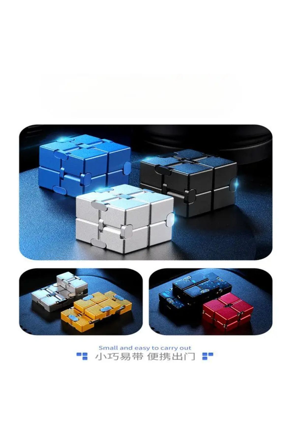 Choice-Unpack Puzzle Infinite Twist Square Slider Rotate The Metal Slider Children's Infinite Flip Alloy... 2