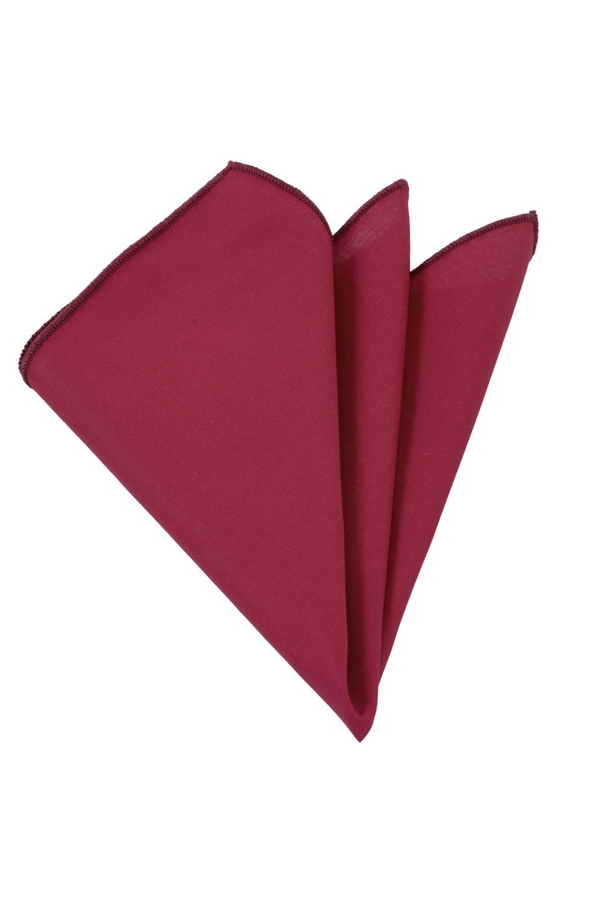 Exve Exclusive Batista De Guler 100% Bumbac De Culoare Uni Rosu Claret Masculin - One Size