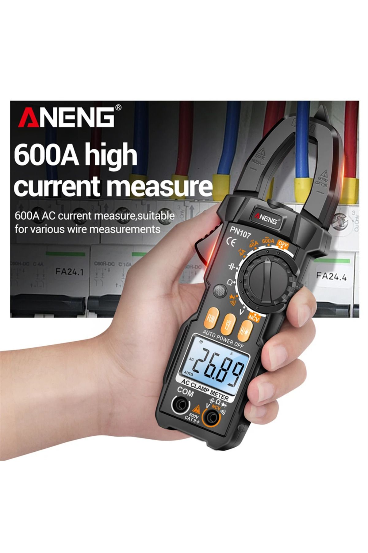 Choice-Digital Clamp Meter Intelligent Multimeter Voltage Resistance Meter 4000 Counts Votage Current Oh... 3
