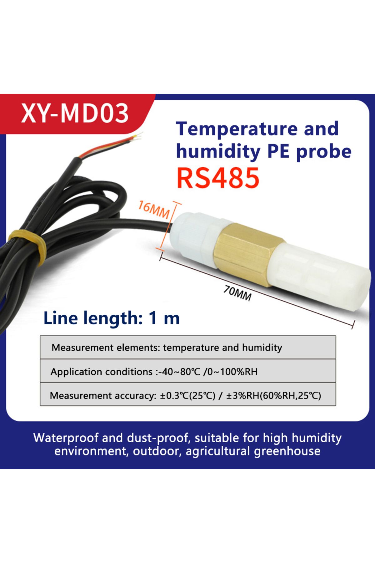 Choice-DC5-28V XY-MD04 Temperature and Humidity Sensor Transmitter RS485 Collector Temperature and Humid... 1