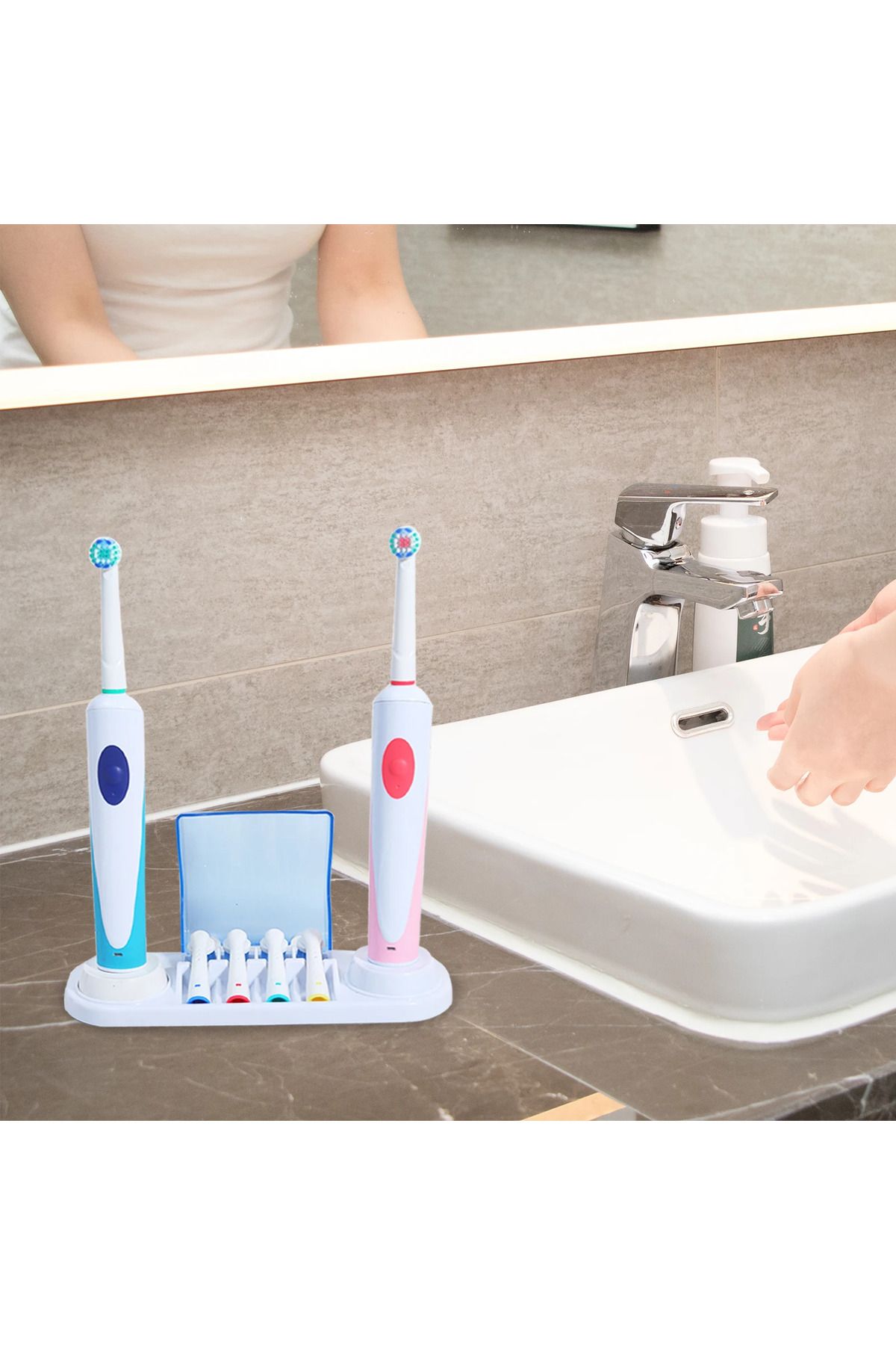 Choice-Electric Toothbrush Stand Holder for Oral B Toothbrushes Organizer Mount Bathroom Organizer with ... 7