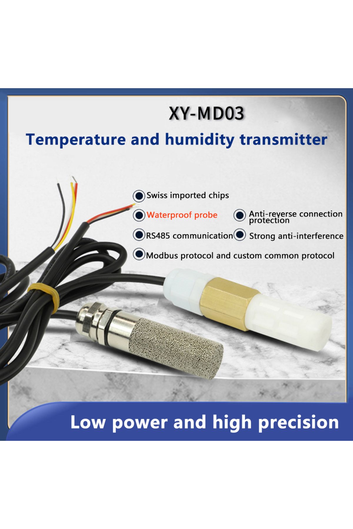 Choice-DC5-28V XY-MD04 Temperature and Humidity Sensor Transmitter RS485 Collector Temperature and Humid... 2