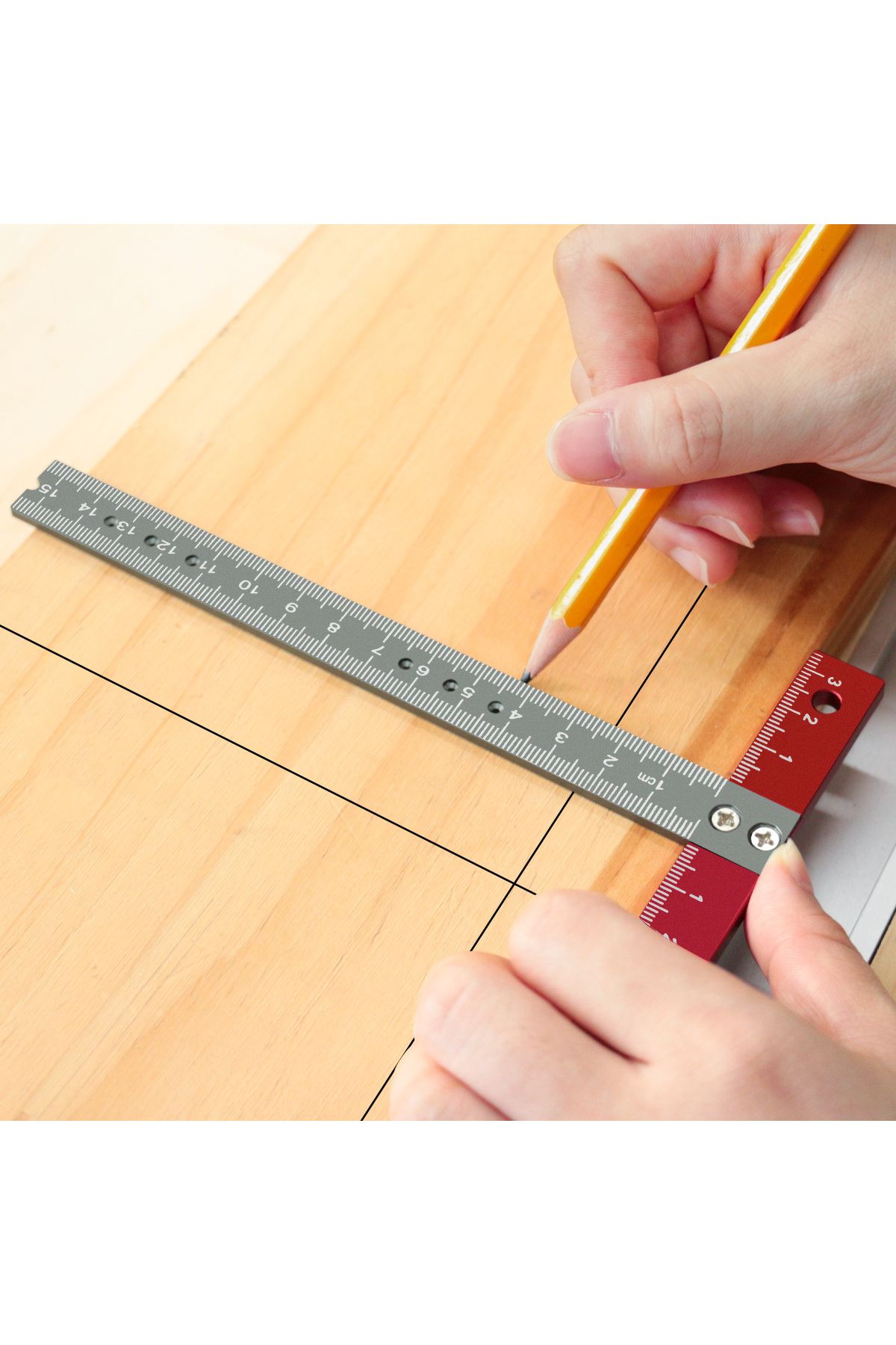 FNICEL-T Square Positioning Ruler, 170mm Aluminum T-Ruler, Laser Printed, Drafting Architect Ruler, Set ... 6