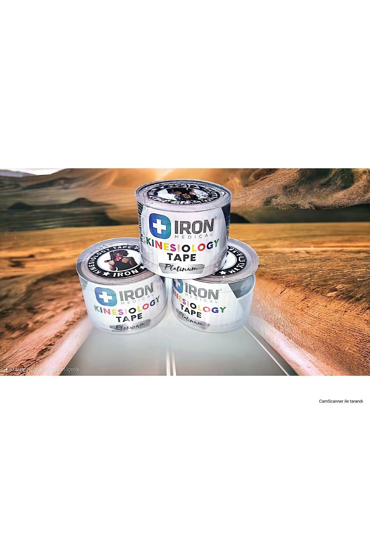 IRON IRON Kınesıo Tape Ağrı Bandı 5cm X 5 Mt mavi