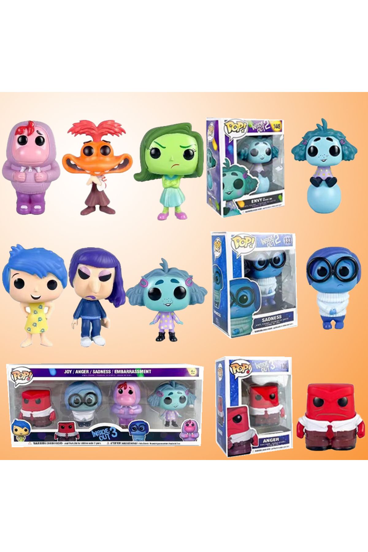 Choice-Funko pop pocket Disney Inside Out Kids Toy Figure Sadness Joy Anger Action Doll Toy   Desk Ornam... 8