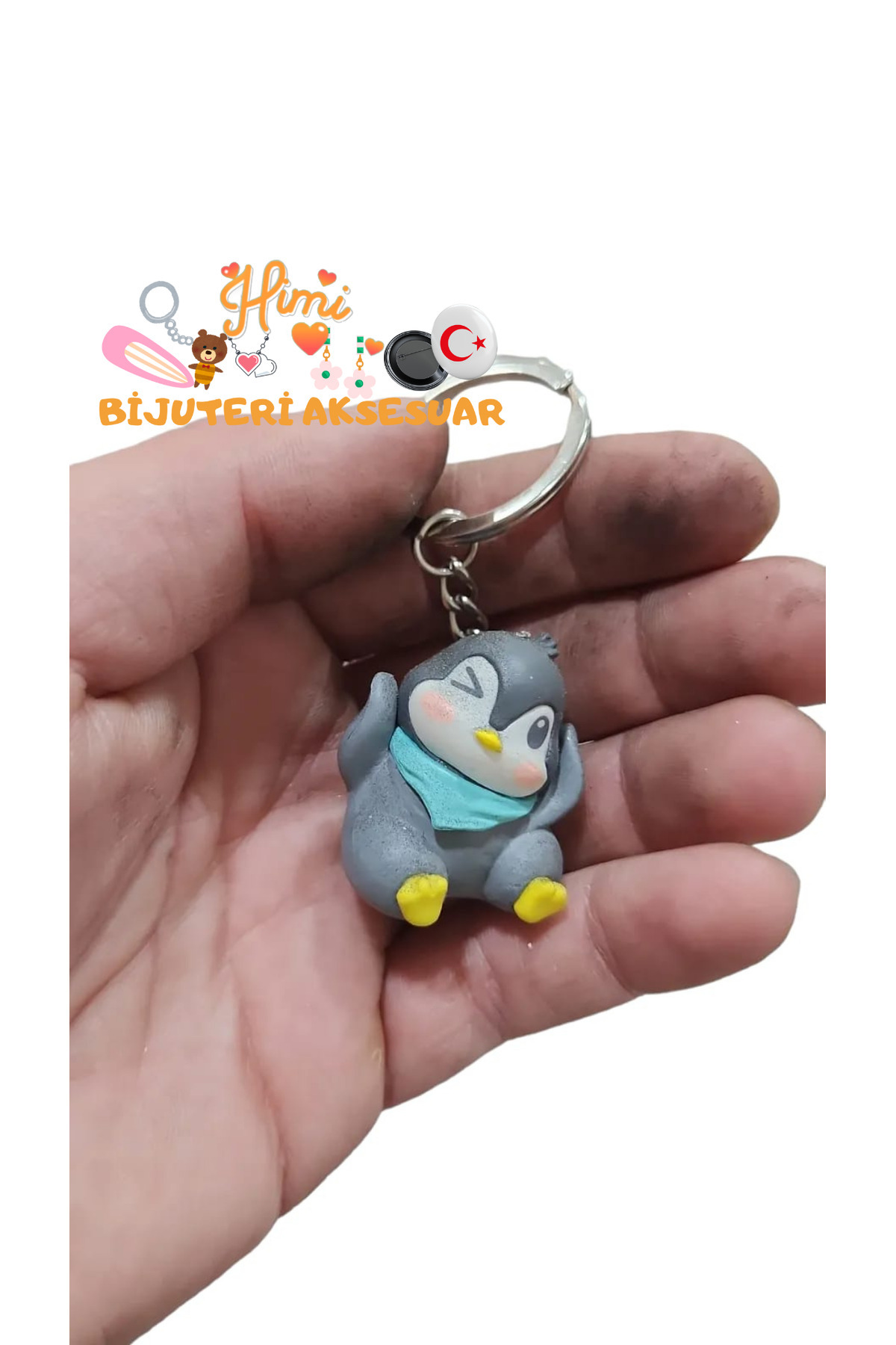 Penguen Anahtarlık Sırt Çantası Süsü Oto Anahtarlık Okul Çantası Süsü Spor Çantası Süsü