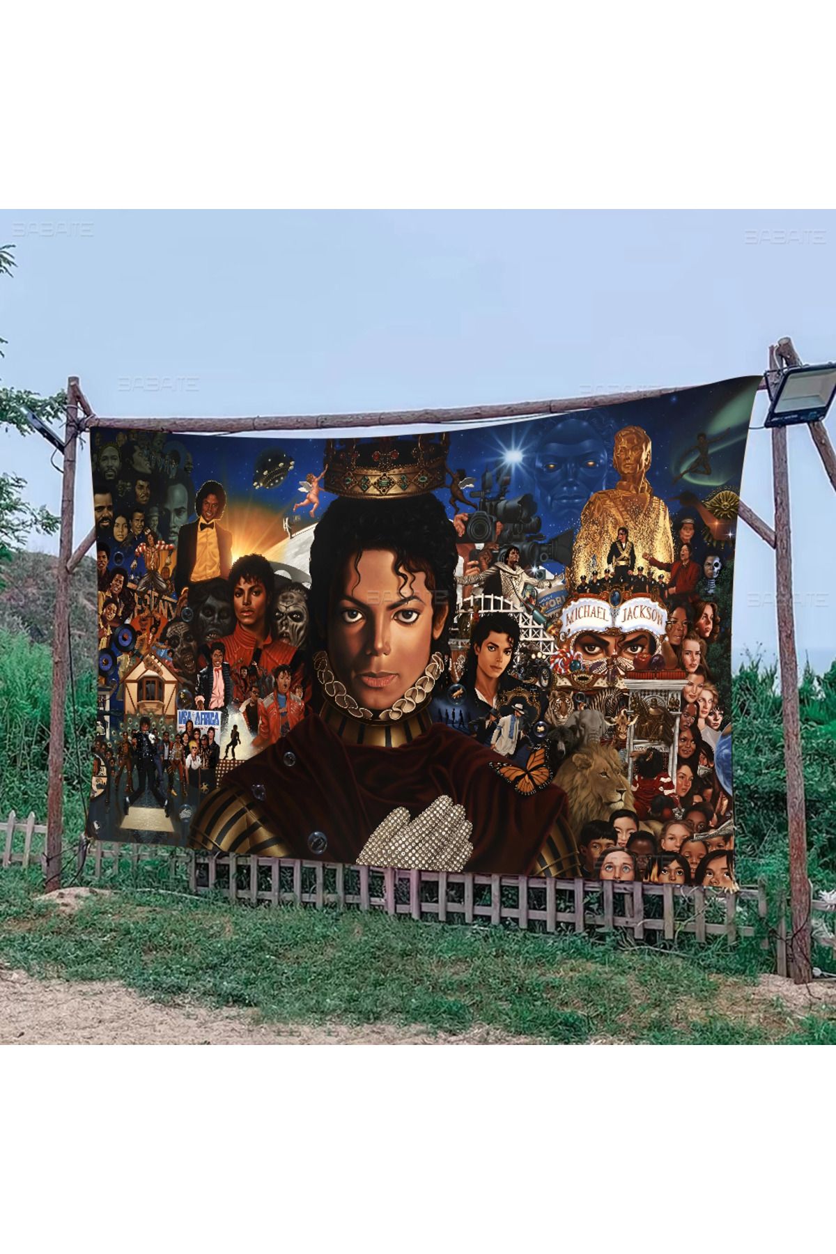 Choice-Michael Jackson Large Size Flags Printing Patterns Interesting Birthday Party Decorations Banner 4
