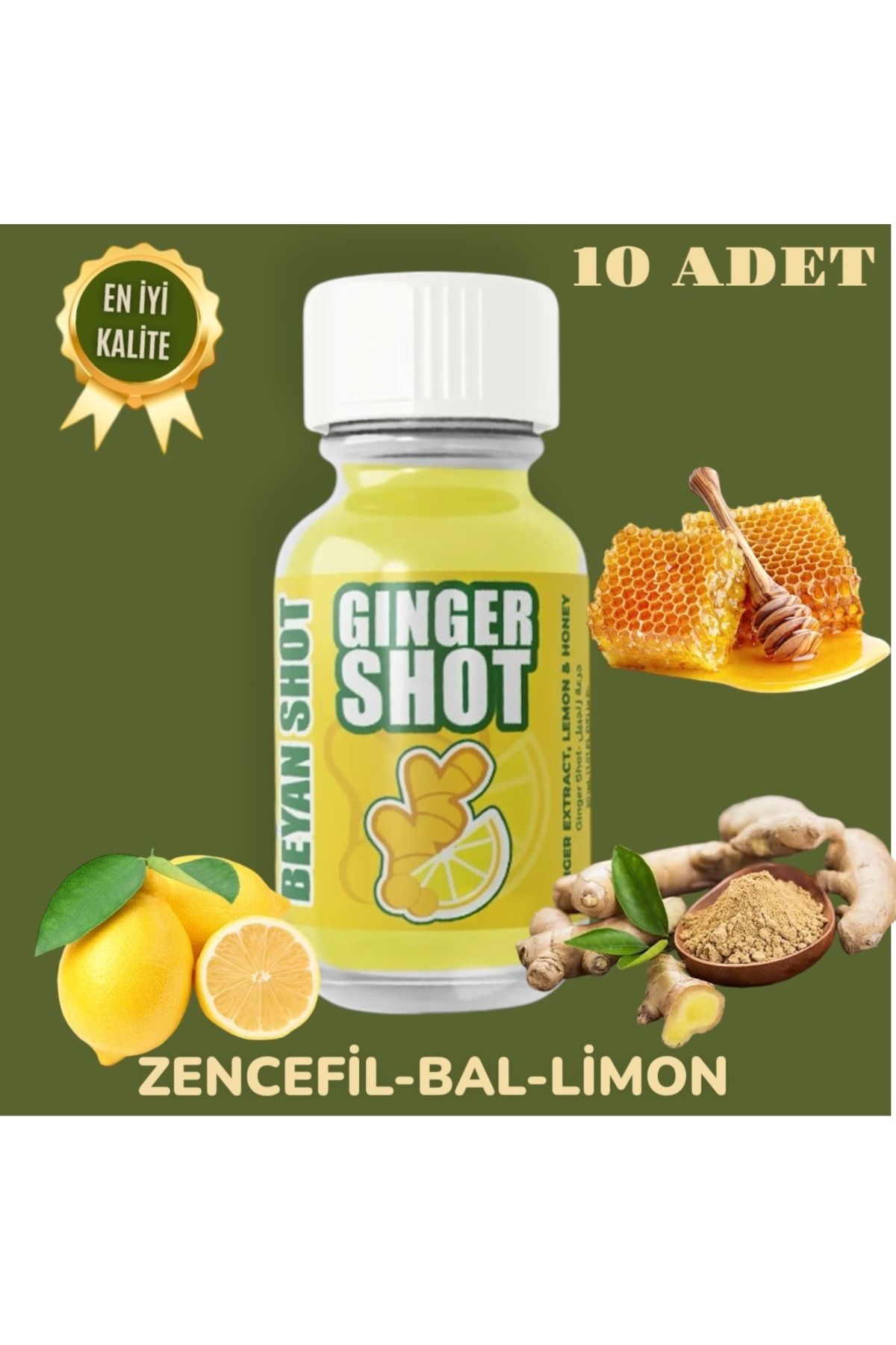 beyan herbs Zencefil Ginger Shot 10 Adet (CAM ŞİŞELİ)