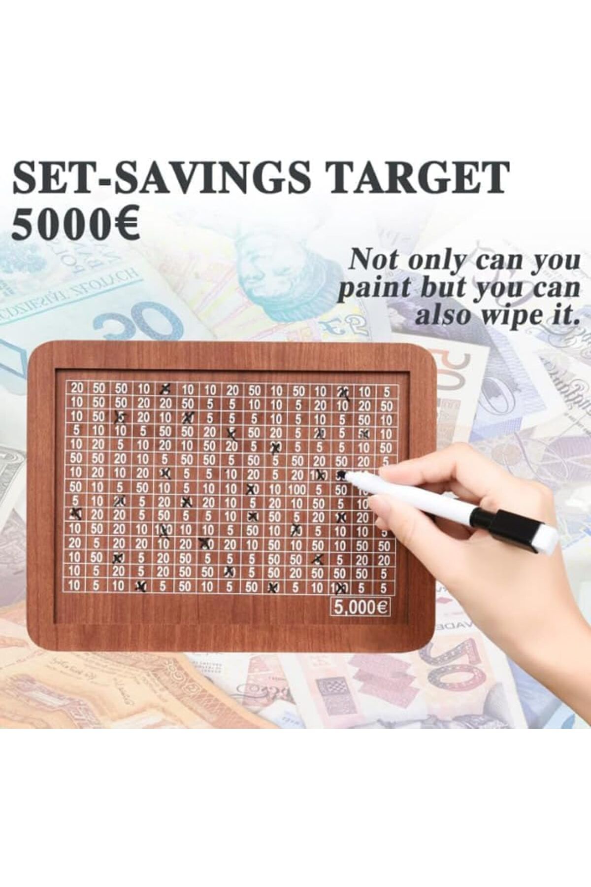 Choice-Money Saving Box Cash Saving Money Box 10 000 Saving Challenge Money Bank With Numbers Ticks Retr... 6