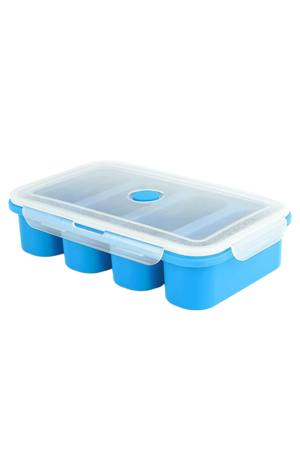 Choice-Silicone Freezer Tray Soup 4 Cubes Food Freezing Container Molds With Lid Frozen Packaging Box Si... 1