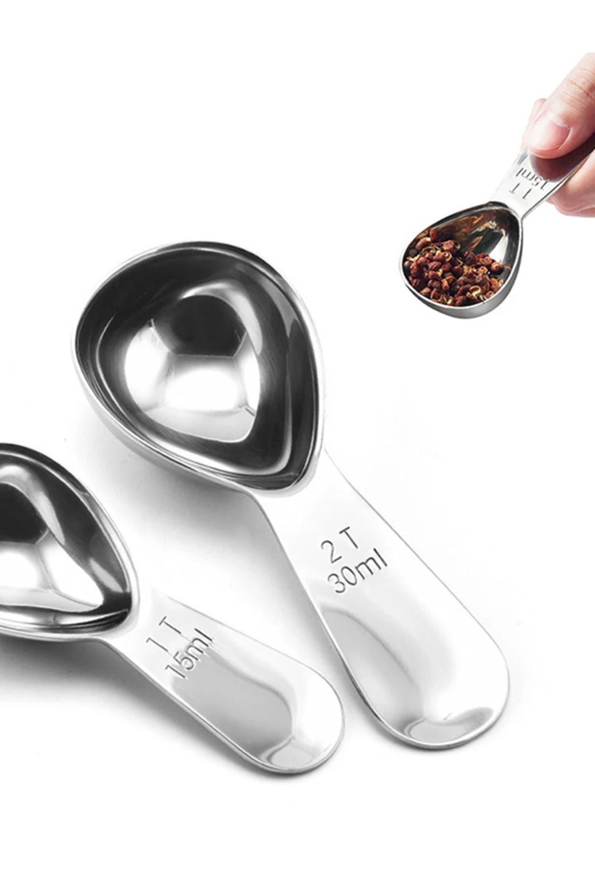 Choice-15ml/30ml Stainless Steel Coffee Measuring Scoop Coffee Spoons with Graduated Measuring Spoon Bea... 8