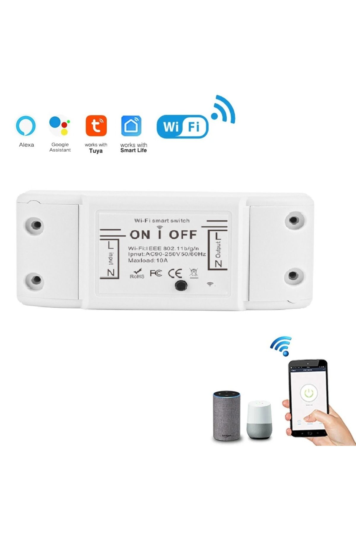 Choice-Tuya Light WiFi Switch Smart Life APP Voice Relay Controller Timer Module Google Home Alexa Wall ... 1