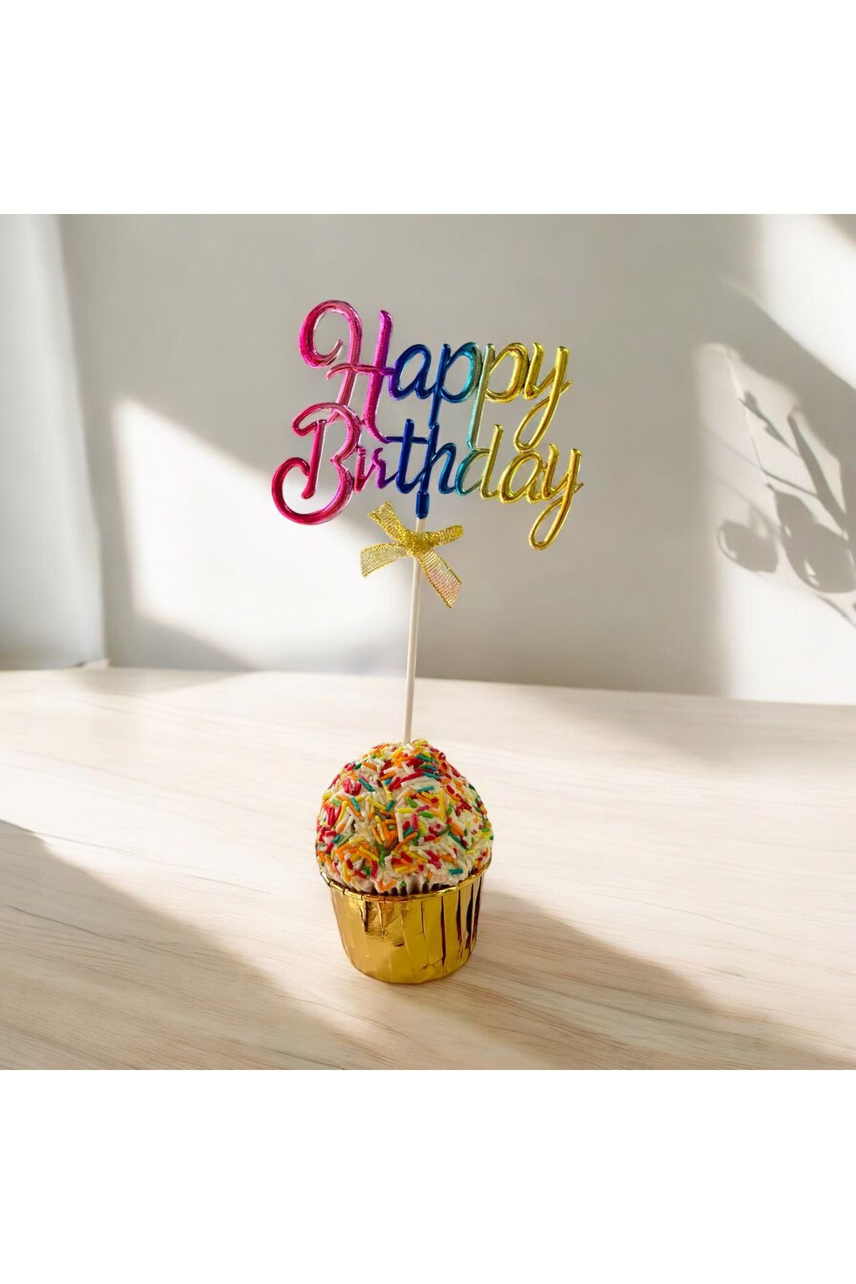 décor de gâteau danniversaire coloré