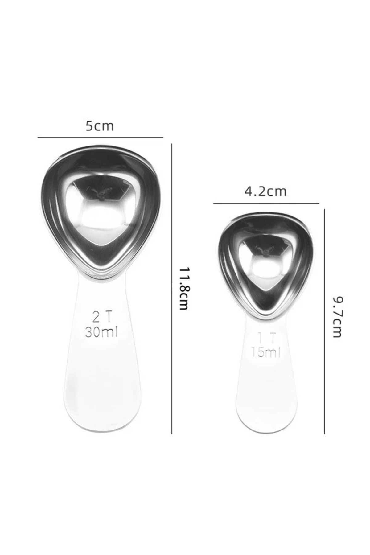 Choice-15ml/30ml Stainless Steel Coffee Measuring Scoop Coffee Spoons with Graduated Measuring Spoon Bea... 7