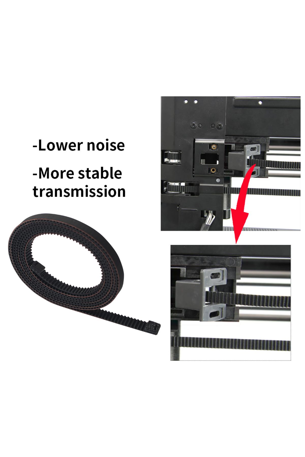 Choice-For Bambu Lab X1 P1 P XYZ Axis Belt Kit High Temperature and Wear Resistance Belt for Bambu 3d Pr... 3