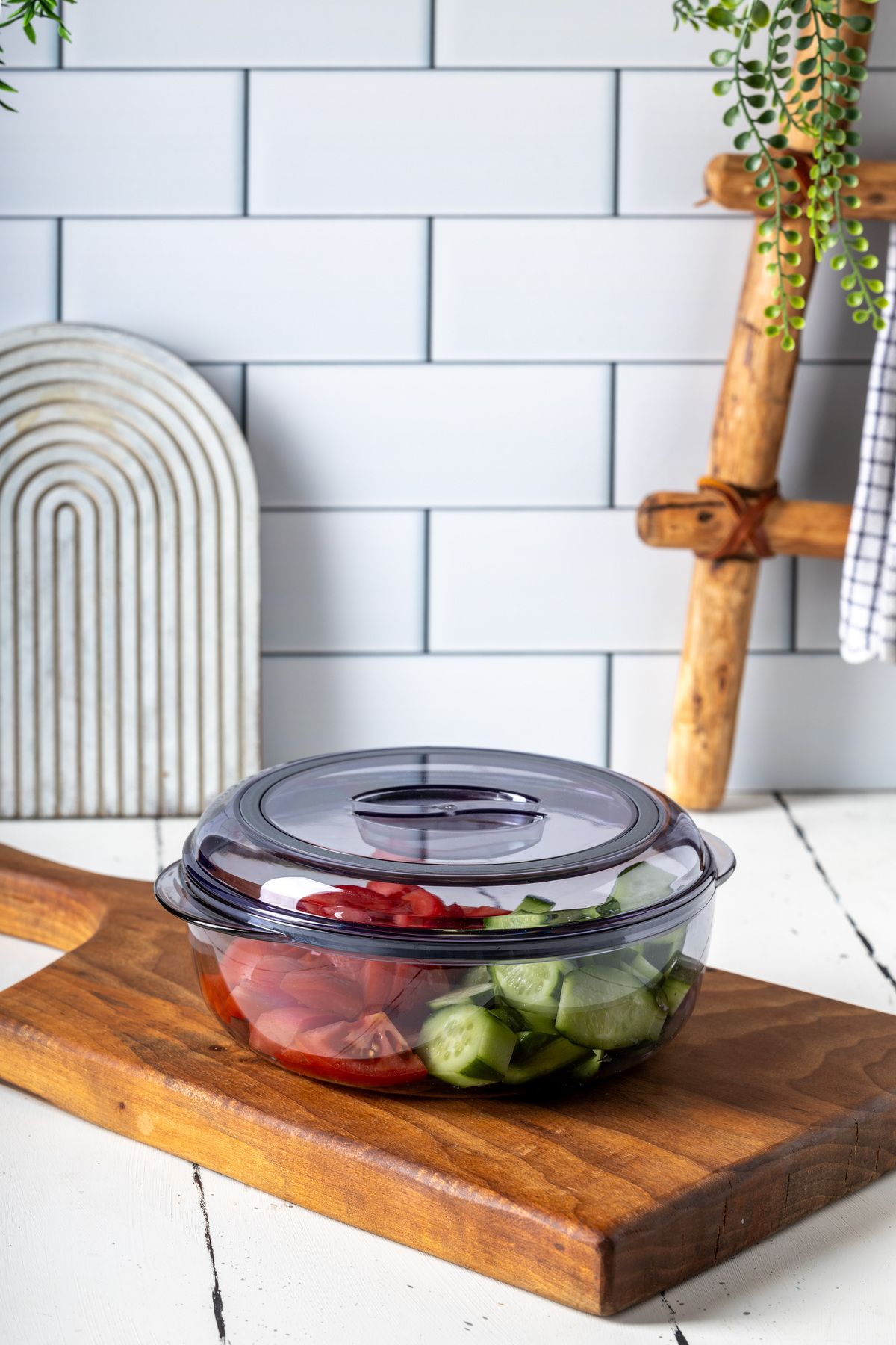 NY HOME-Round Storage Container with Lid 1.75 Lt 3