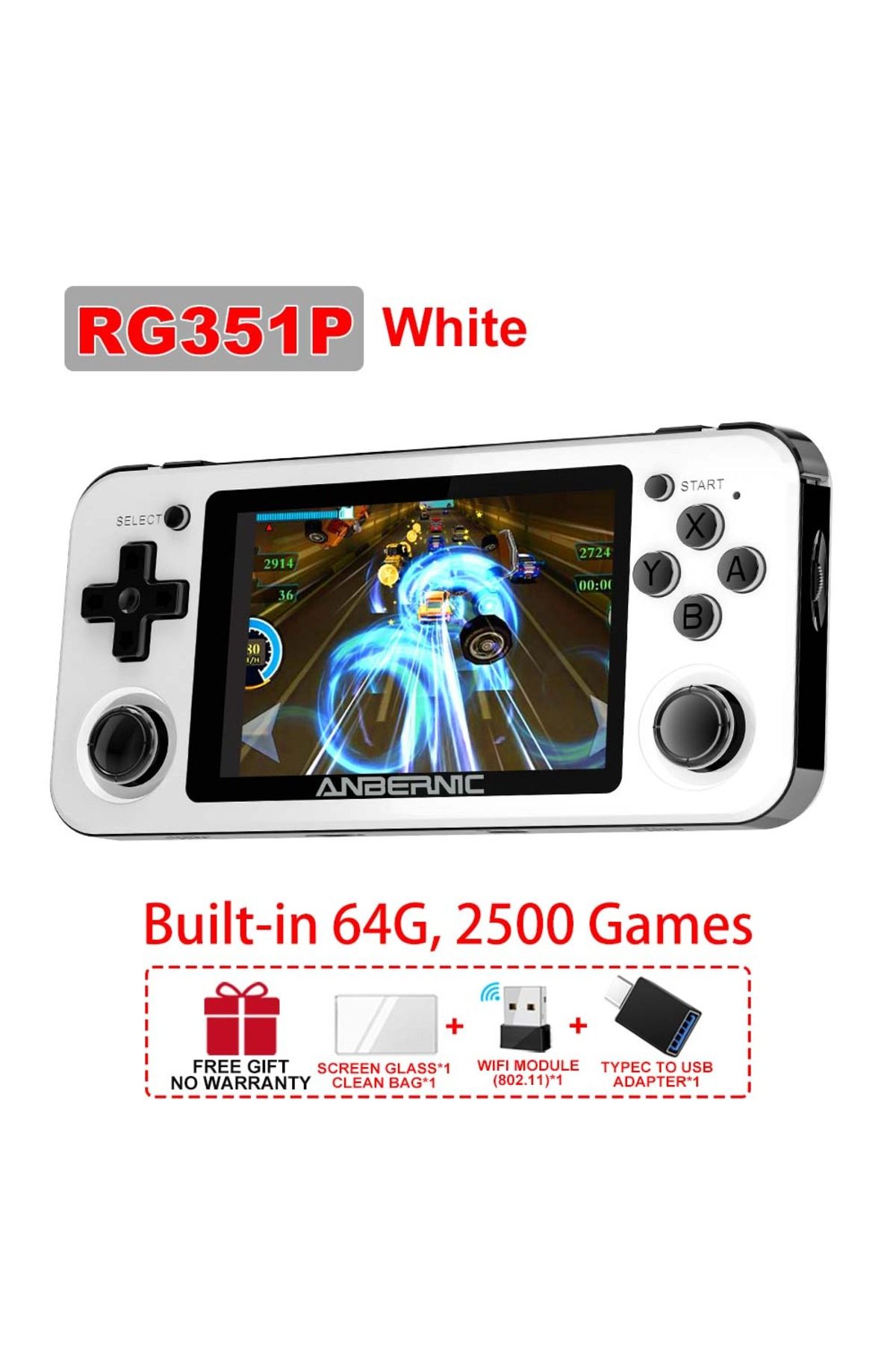 Choice-ANBERNIC RG351P Retro Video Game Console 3.5‘’ IPS Screen RK3326 3500 mAh Open Linux System Porta... 1