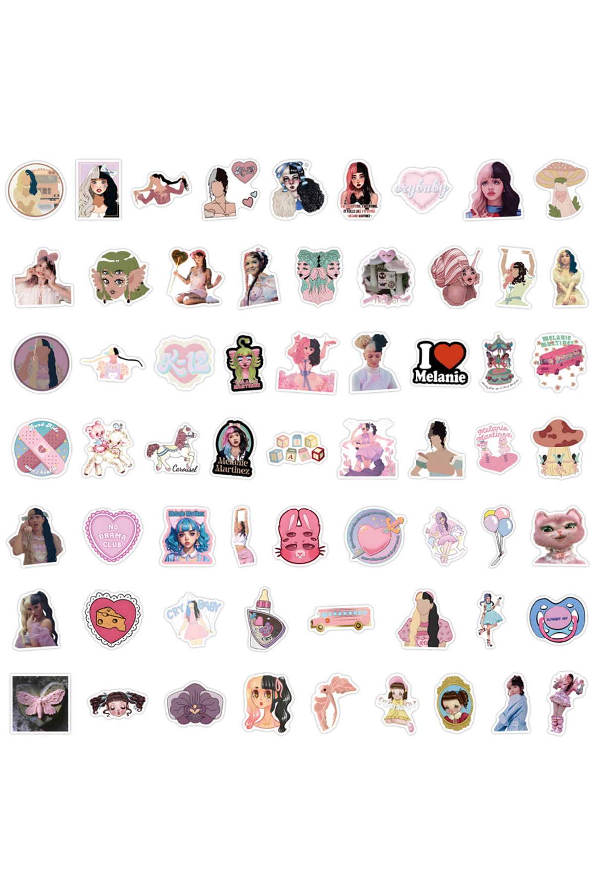 Choice-60Pcs Singer Melanie Martinez Stickers Melanie DIY Stickers Scrapbooking Phone Luggage Skateboard... 2