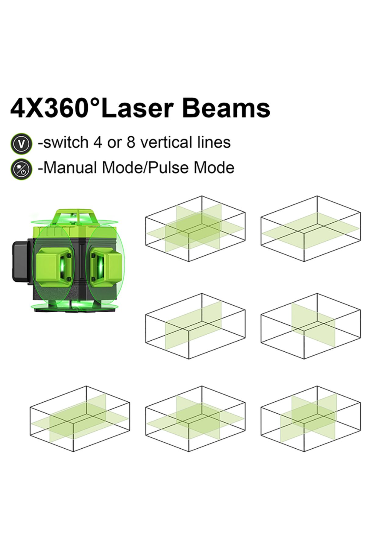 LFINE-12 Lines 16 Lines Professional Laser Level Horizontal Vertical Green Laser Automatic 360°Se... 3