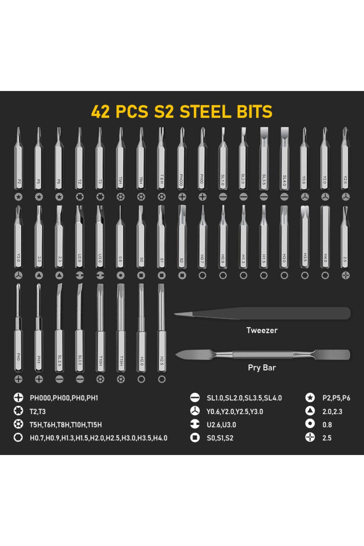Choice-Galacok S6 Max Precision Electric Screwdriver Set with 42 Magnetic Bits 5 Torque Settings Mini Po... 3