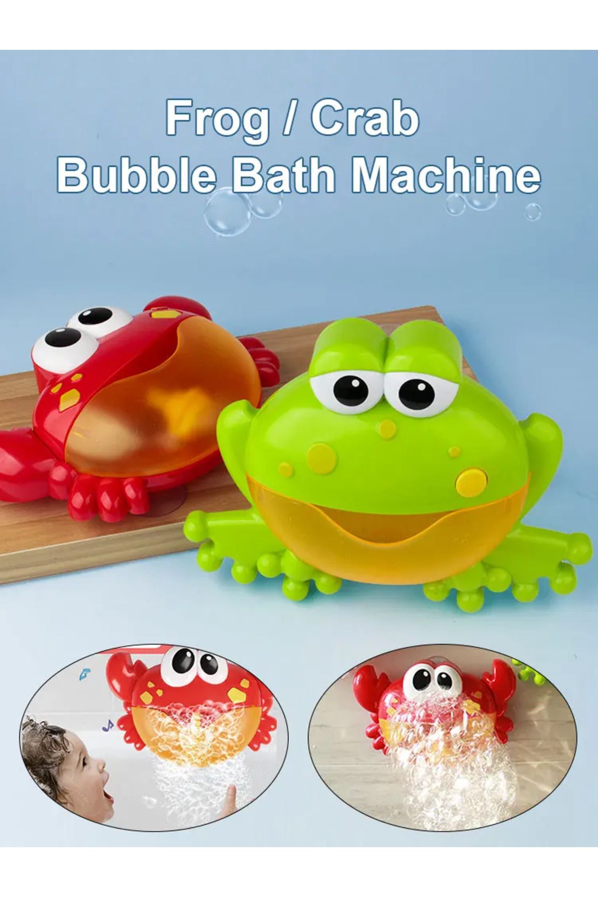 hairun-Funny Crab Bubble Soap Machine Baby Bath Electric With Music Toys Kids Frog Machine Automatic Bub... 8