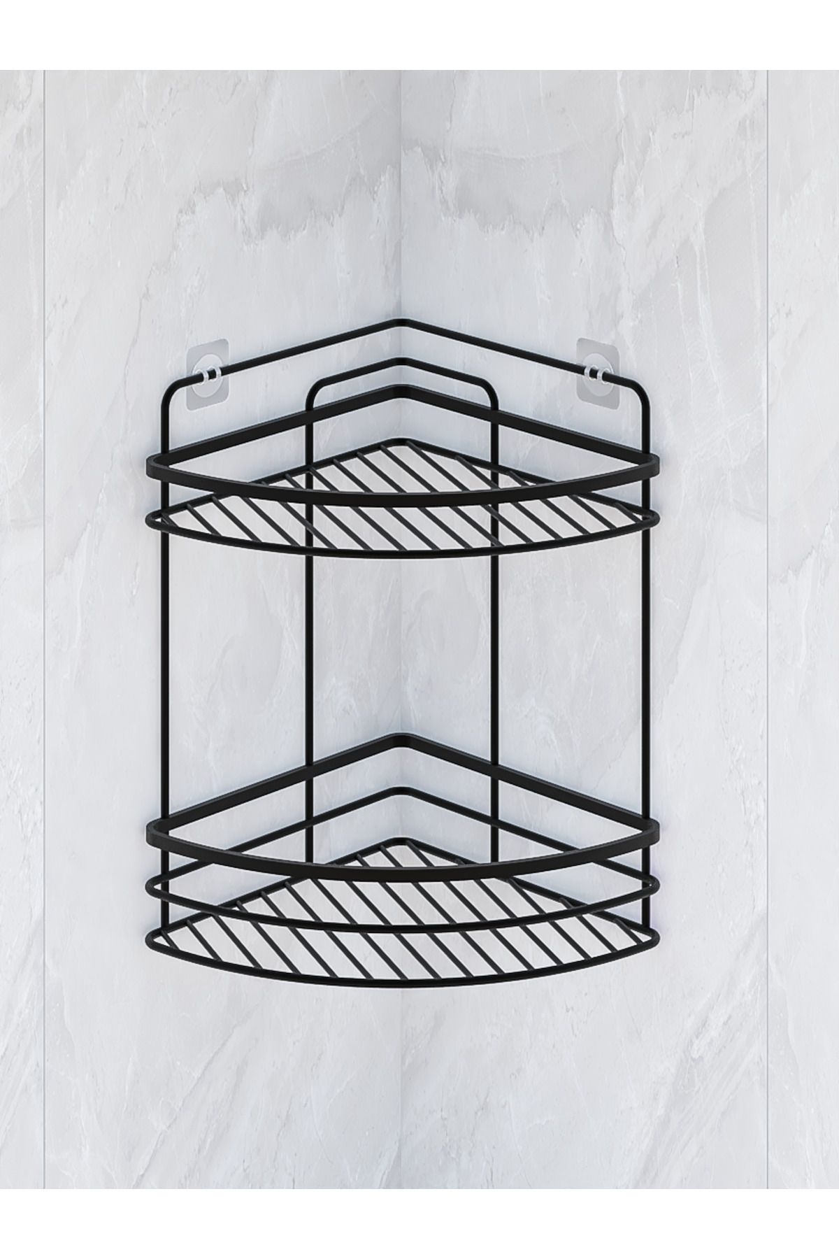 MultiStore-Stainless Lifetime Bathroom Organizer - Shampoo Holder Black Lk02 2
