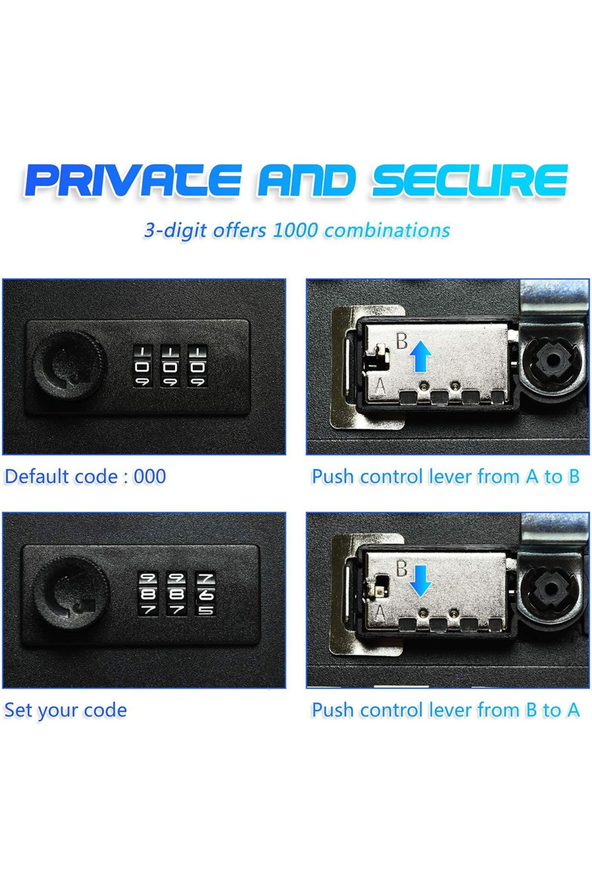 Choice-Wall Mount Key Cabinet Lock Box Digit Password Code/Key Security Lock for Home Office Key Safe Se... 4