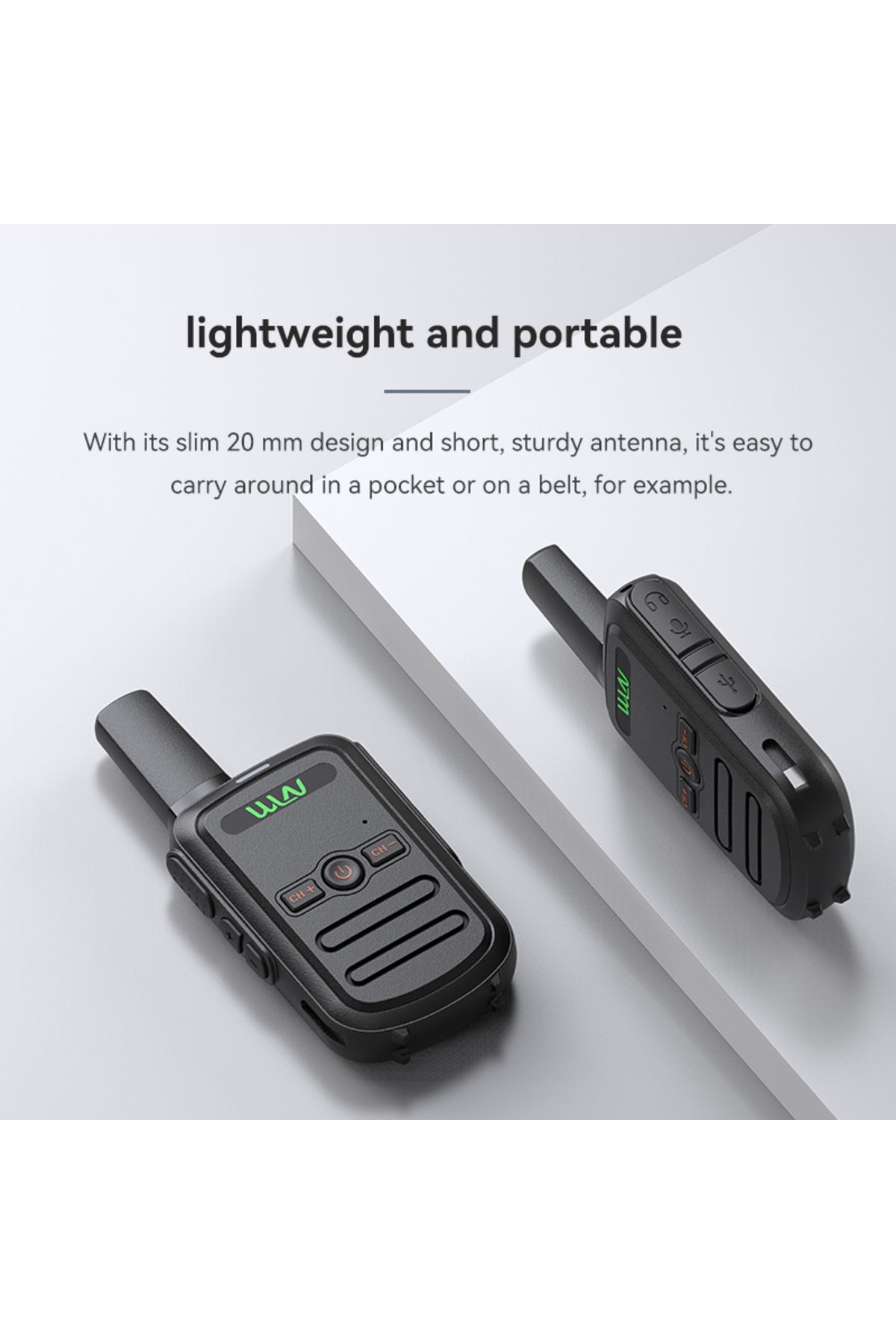 Choice-WLN KD-C51 Mini Walkie Talkie UHF 400-470MHz 16CH USB Charging Long Range Portable Handheld Two W... 4