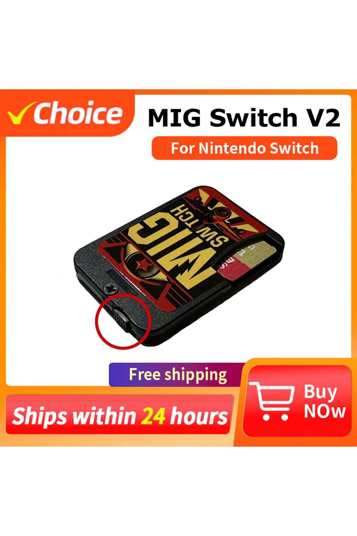 Choice-NEW MigSwitch V2 V1 NS game card plug&play Mig original card switch ns game console for ns lite OLED 8