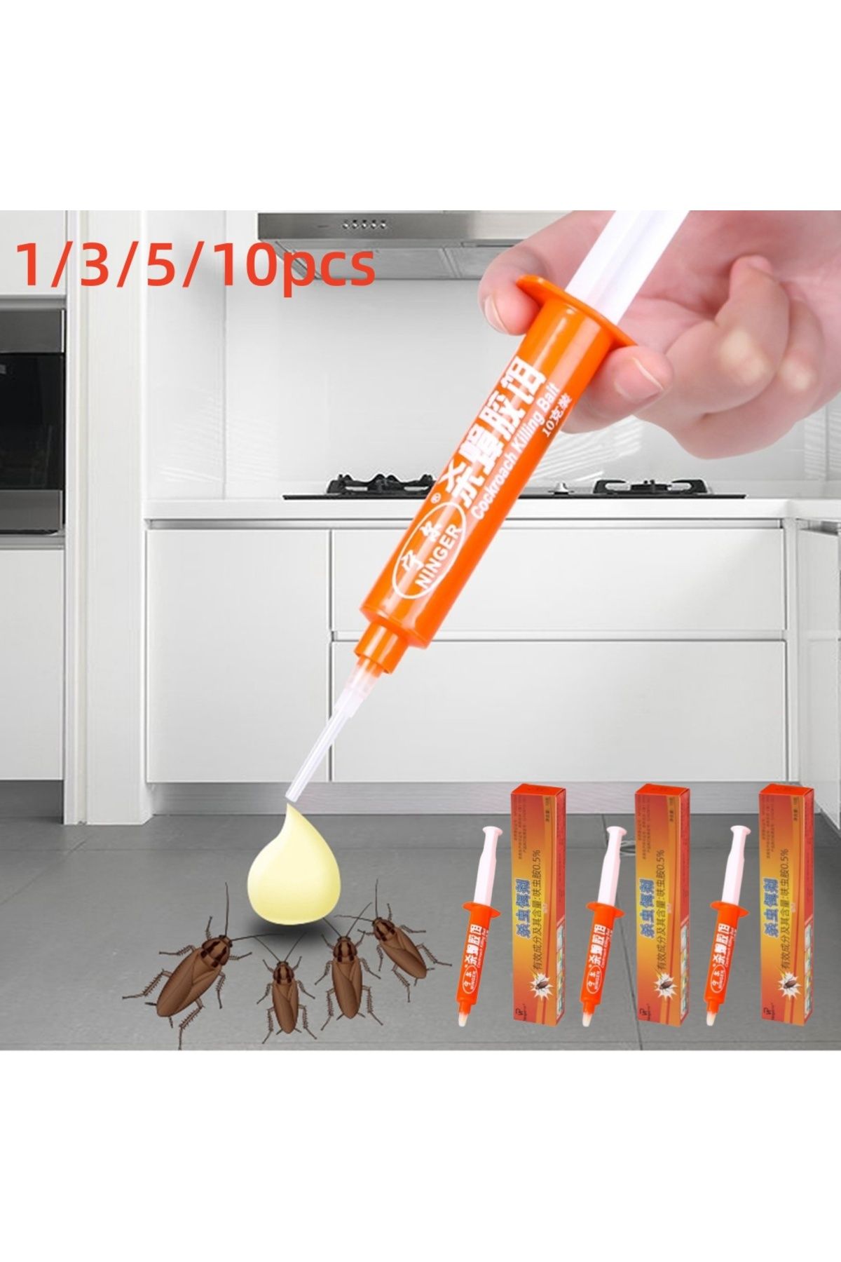 Choice-Powerful Effective Cockroach Killing Bait Roach Control Gel Roach Killer Safe Anti Pest Repellent... 2