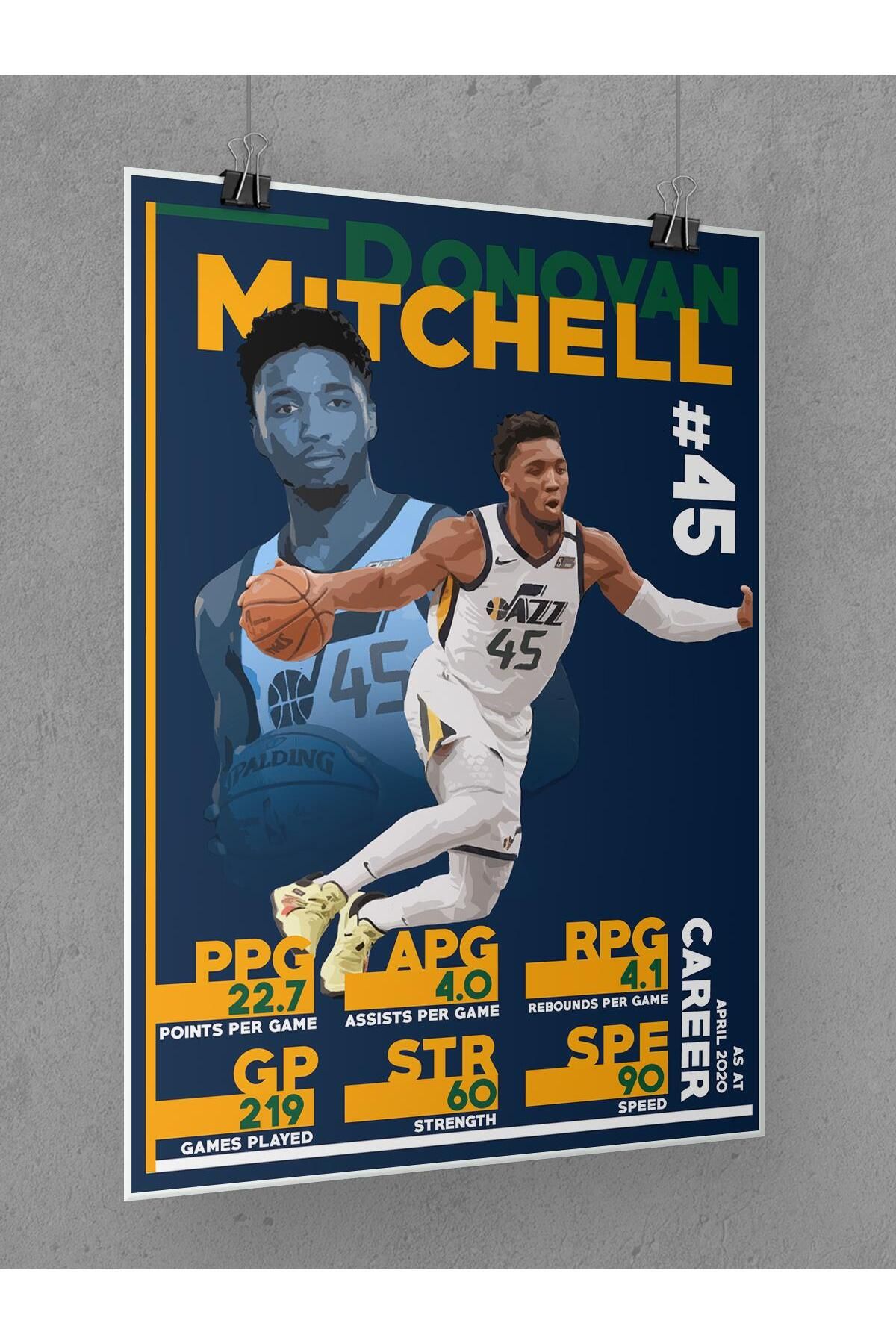 Saturn-Donovan Mitchell Poster 60X90Cm Nba Basketball Poster - Thick Poster Paper Digital Print 2