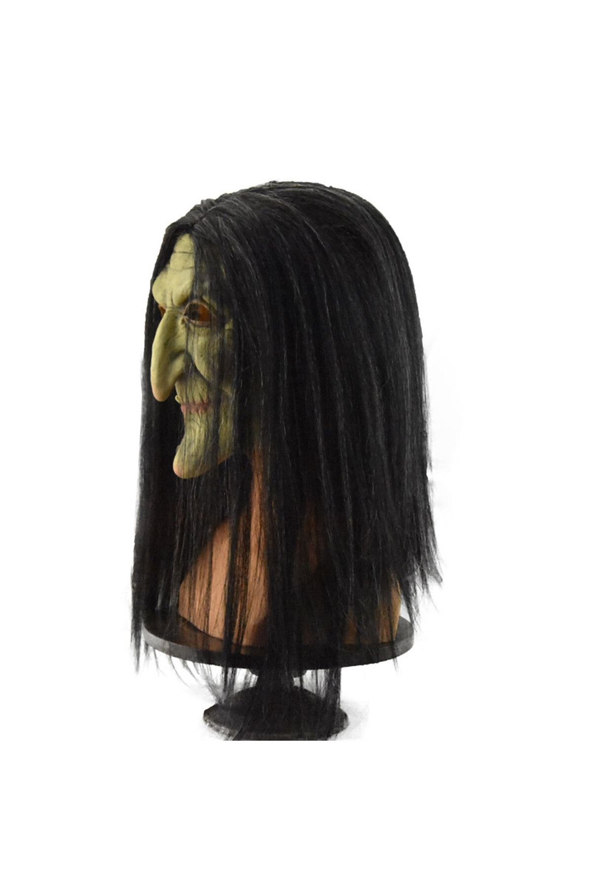 Choice-Witch Mask Halloween Scary Horror Costume Old Woman Witch Mask Green Face Halloween Creepy Scary ... 6