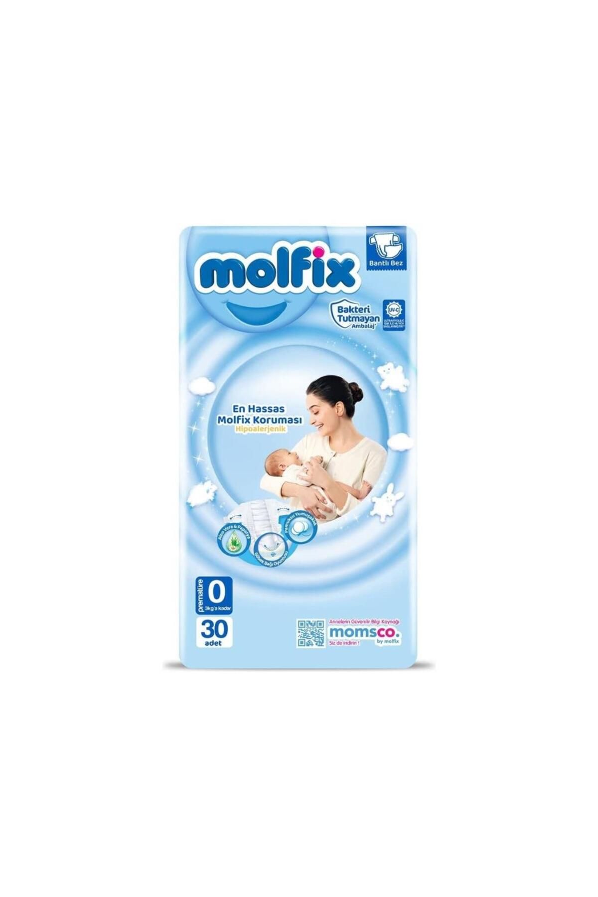 NessiWorld Molfix Premature Bebek Bezi 0 Beden 0-3 Kg 30 Adet