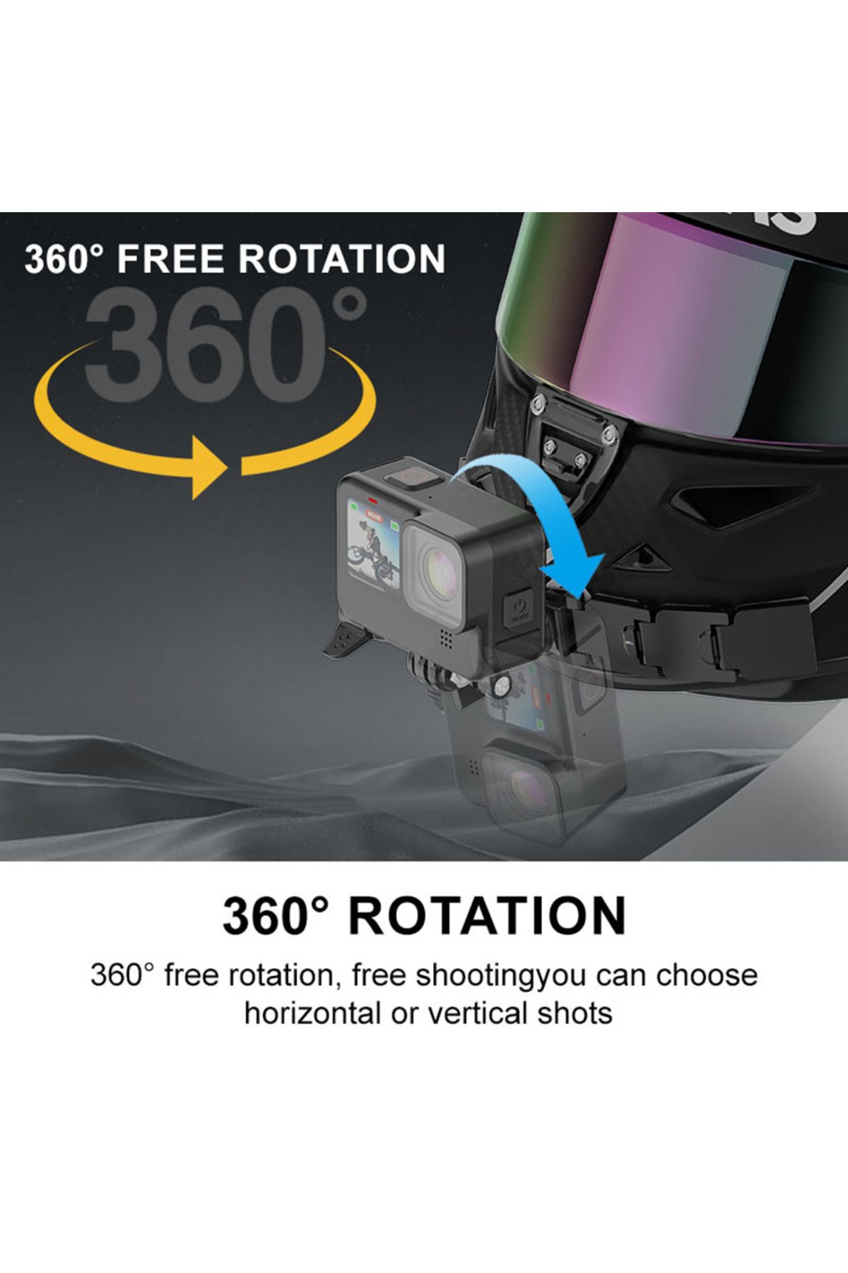 Choice-Helmet Chin Mount Camera Mount for GoPro Hero 13 12 11 10 9 8 7 5 Yi 4K for Insta360 Camera Folda... 5