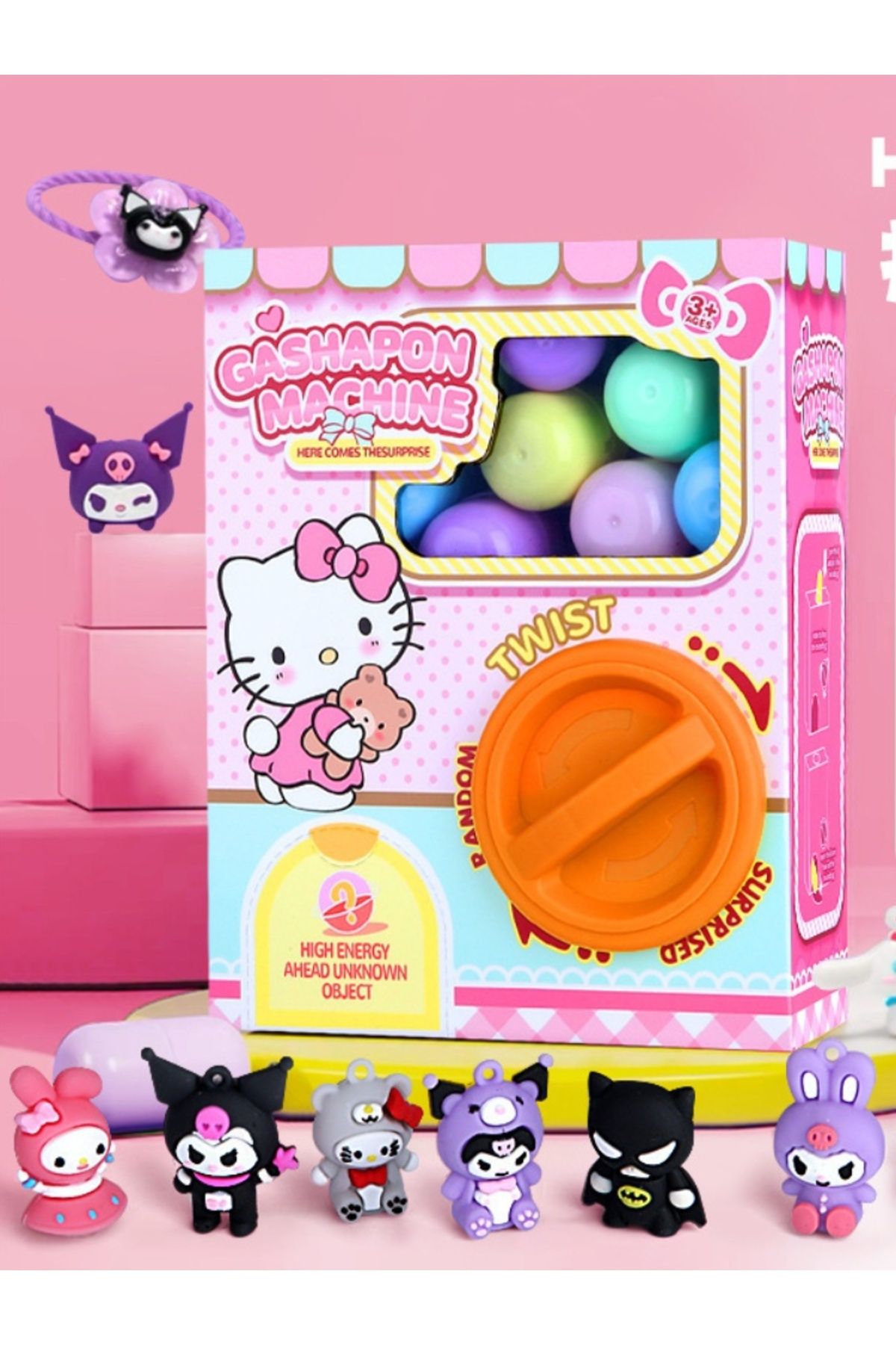 Choice-Sanrio Hello kitty Kuromi Twisting Egg Machine Fun Capsule Lottery Decompression Toy Twisting Egg... 8