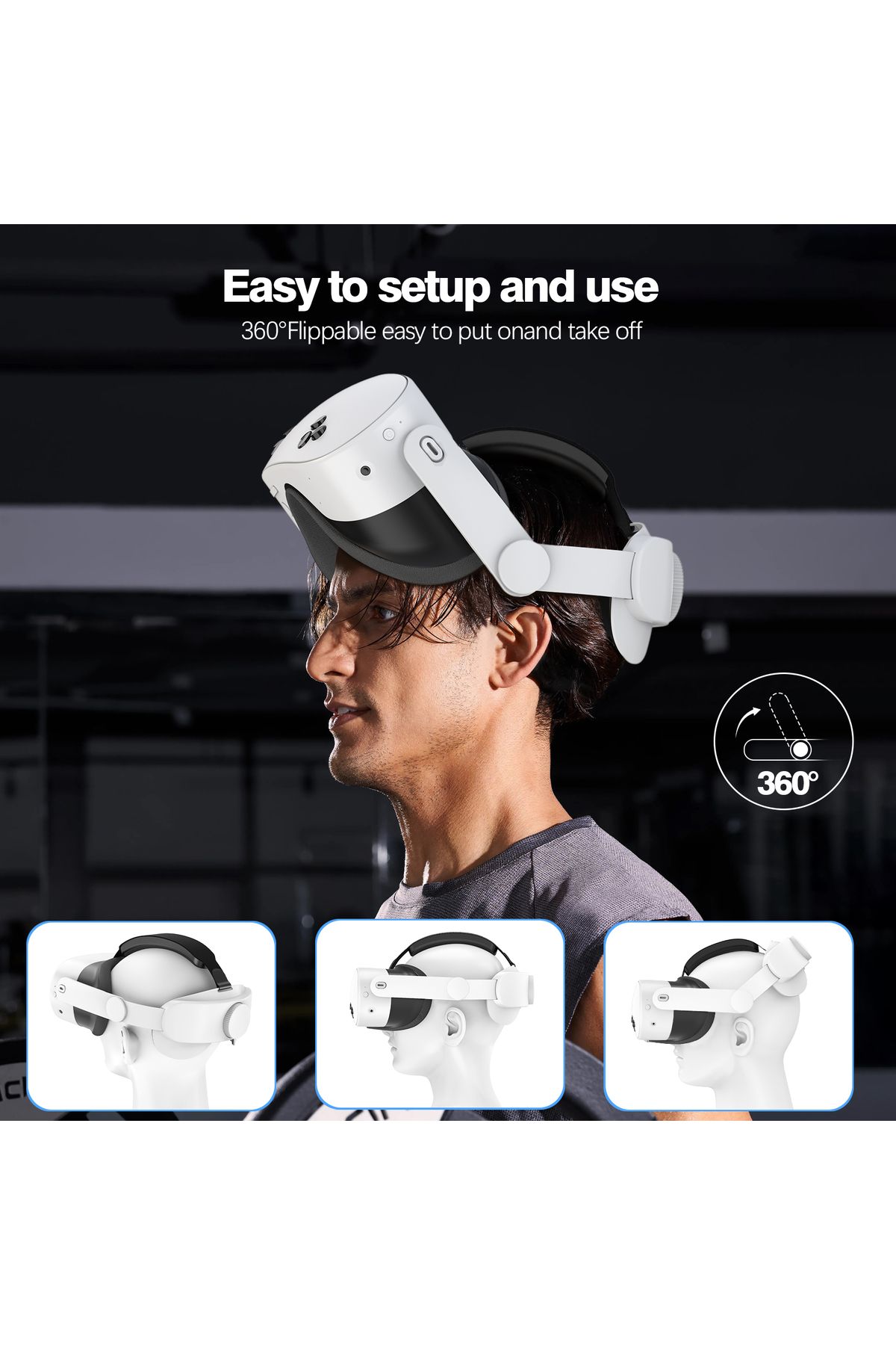 Choice-HUNDAI Design For Meta Quest 3S/Oculus Quest 3S Elite Strap Adjustable Head Strap 6
