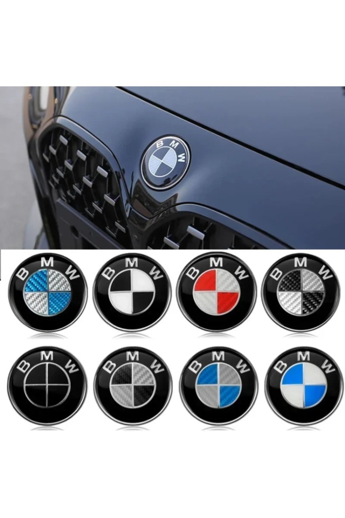 Choice-82mm 74mm Car Front Hood Emblem with Pins Trunk Badge for Bmw E39 E46 E90 E60 F10 F11 F20 F30 F34... 8