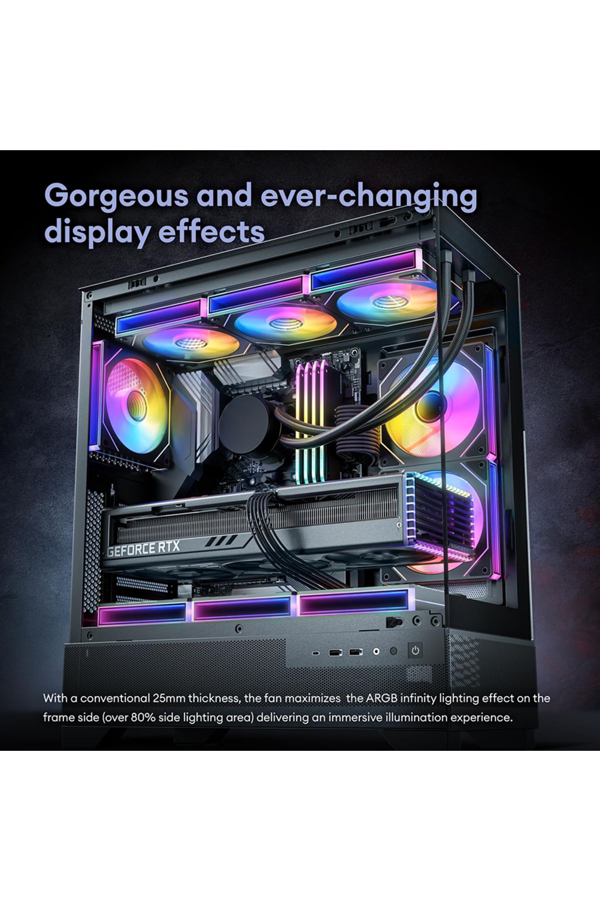 Choice-Prism 7Pro Infinite Reflecting Mirror Module ARGB Fan 12cm Chassis Fan, Suitable for Computer Cha... 5