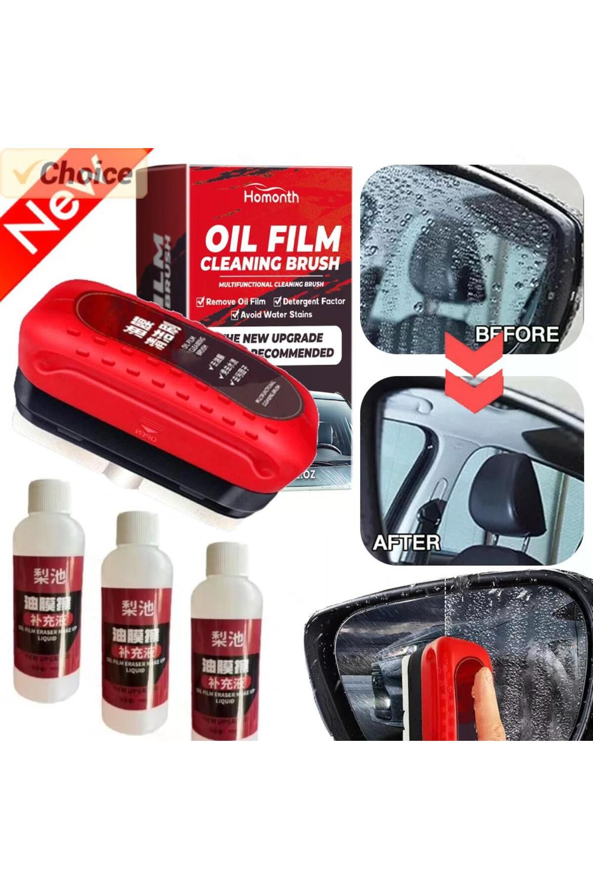 Choice-1-8PCS Car Glass Oil Film Remover Glass Cleaning Board Hydrophobic Glass Coating for Windshield C... 2