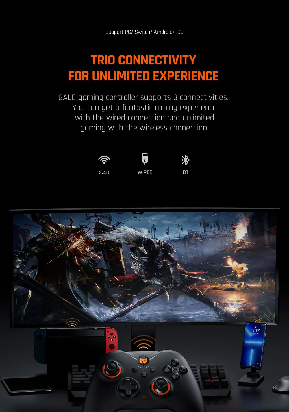 Choice Bigbig Won Gale 2024 New Wireless Gaming Controller Hall Version