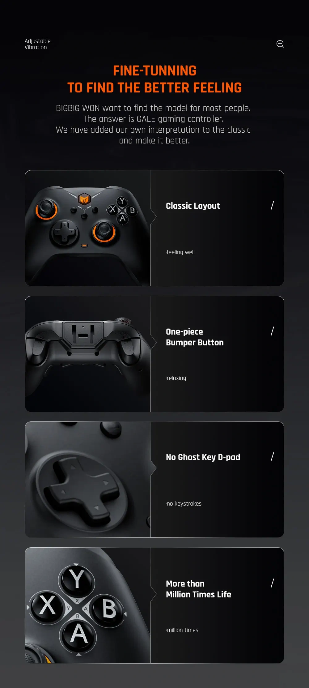 Choice Bigbig Won Gale 2024 New Wireless Gaming Controller Hall Version