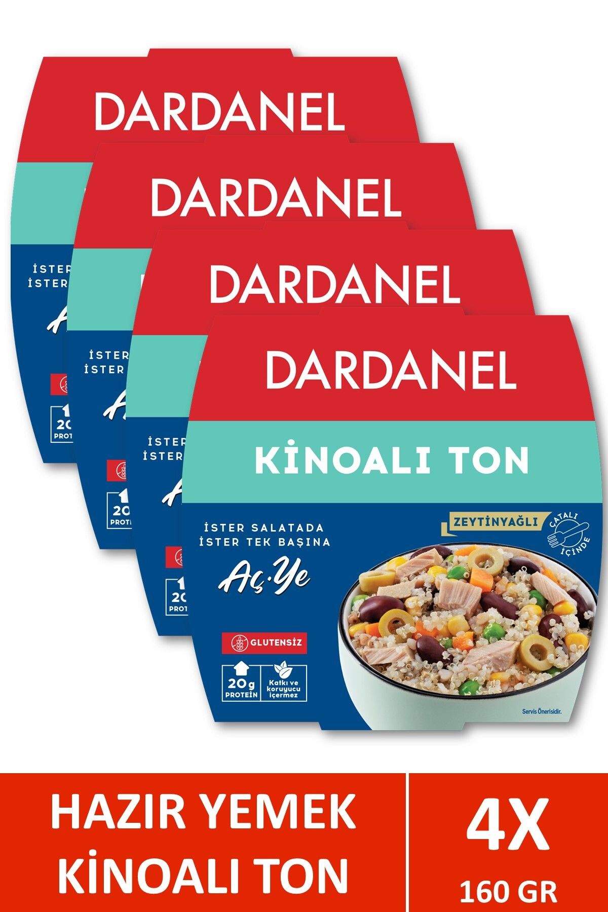 Dardanel Aç Ye Kinoalı Ton Balığı 160 gr X 4 Adet
