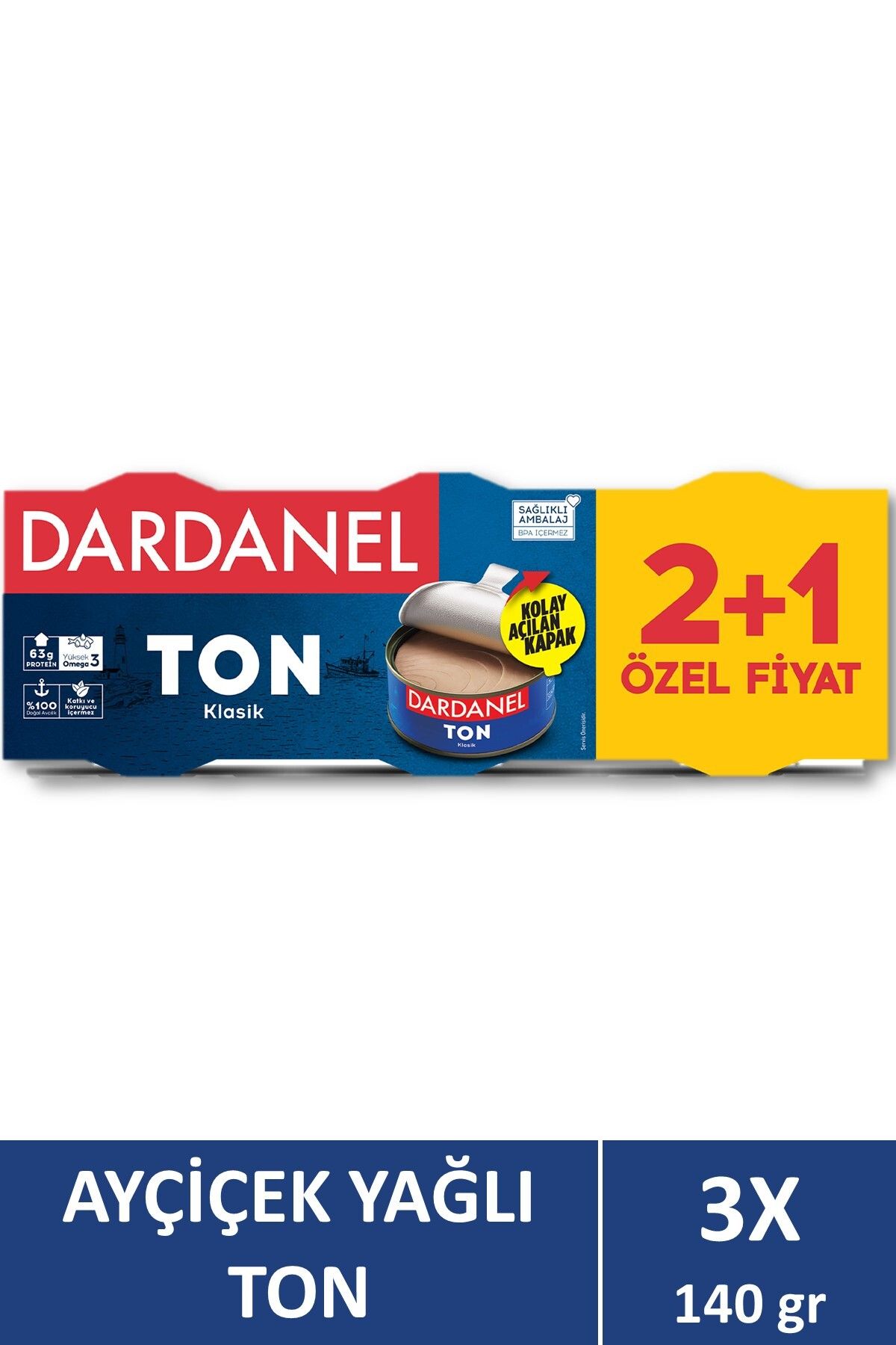 Dardanel Ayçiçek Yağlı Ton Balığı 3x140 gr