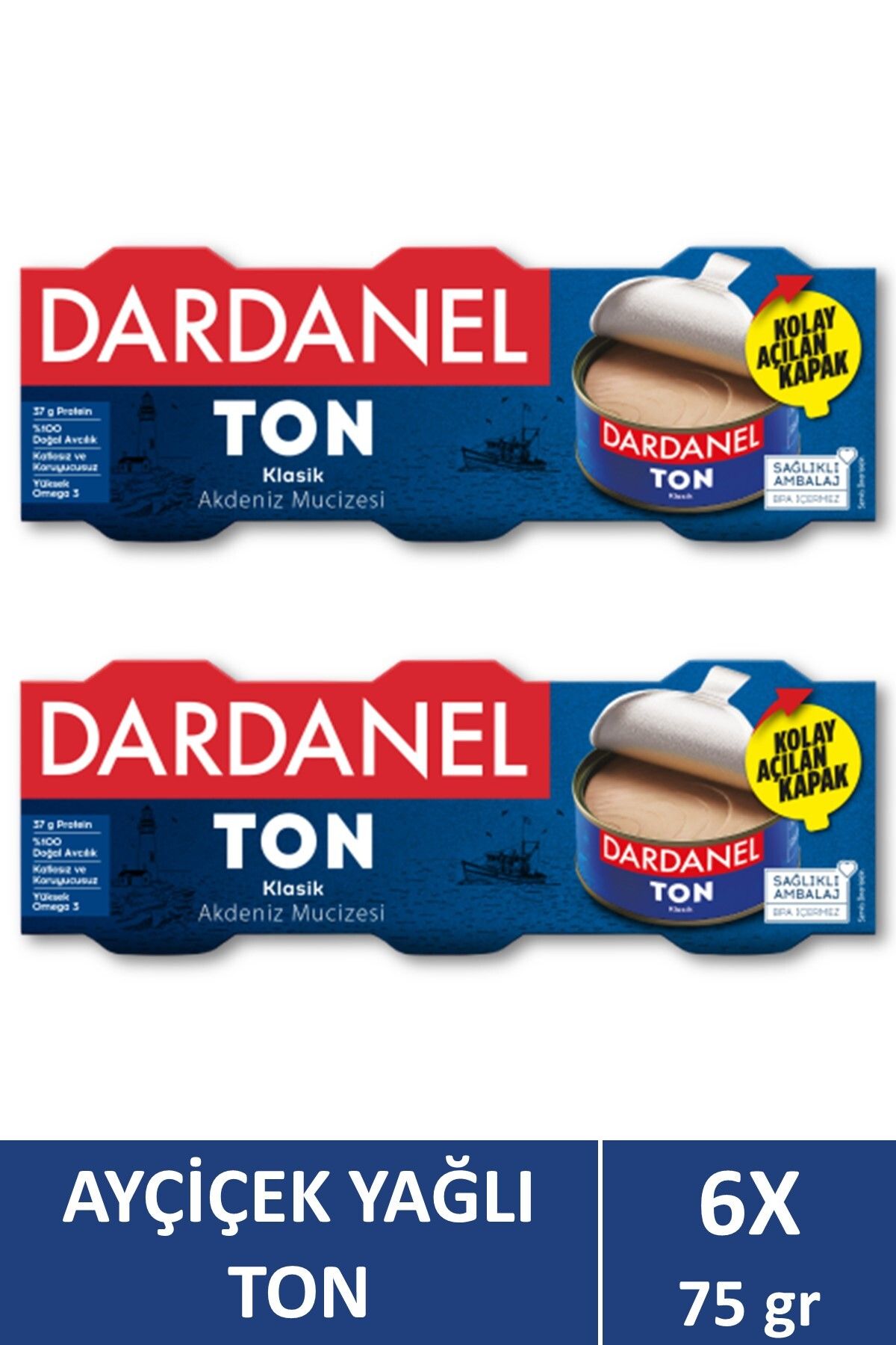 Dardanel Ayçiçek Yağlı Ton Balığı 3x75 gr X 2 Adet