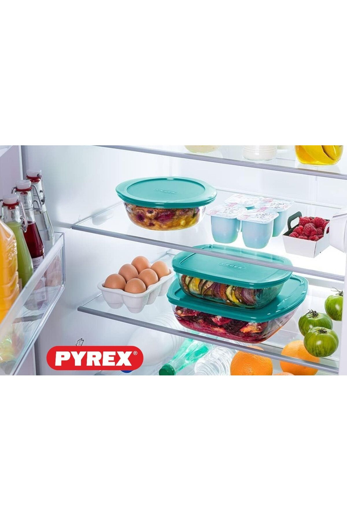 Pyrex-Cook & Store Rectangular Roaster with Lid - 400ml Capacity for Versatile Cooking and Storing 5