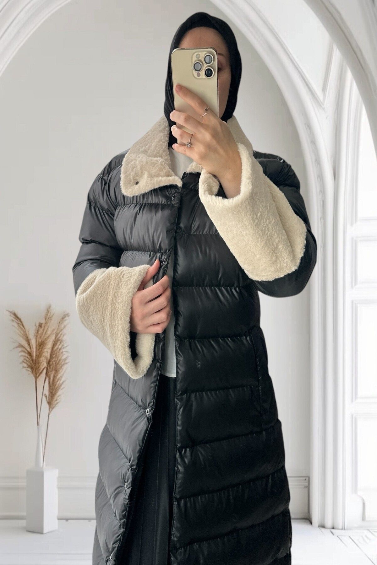 Qalina Life-Fur Lined Long Coat 1