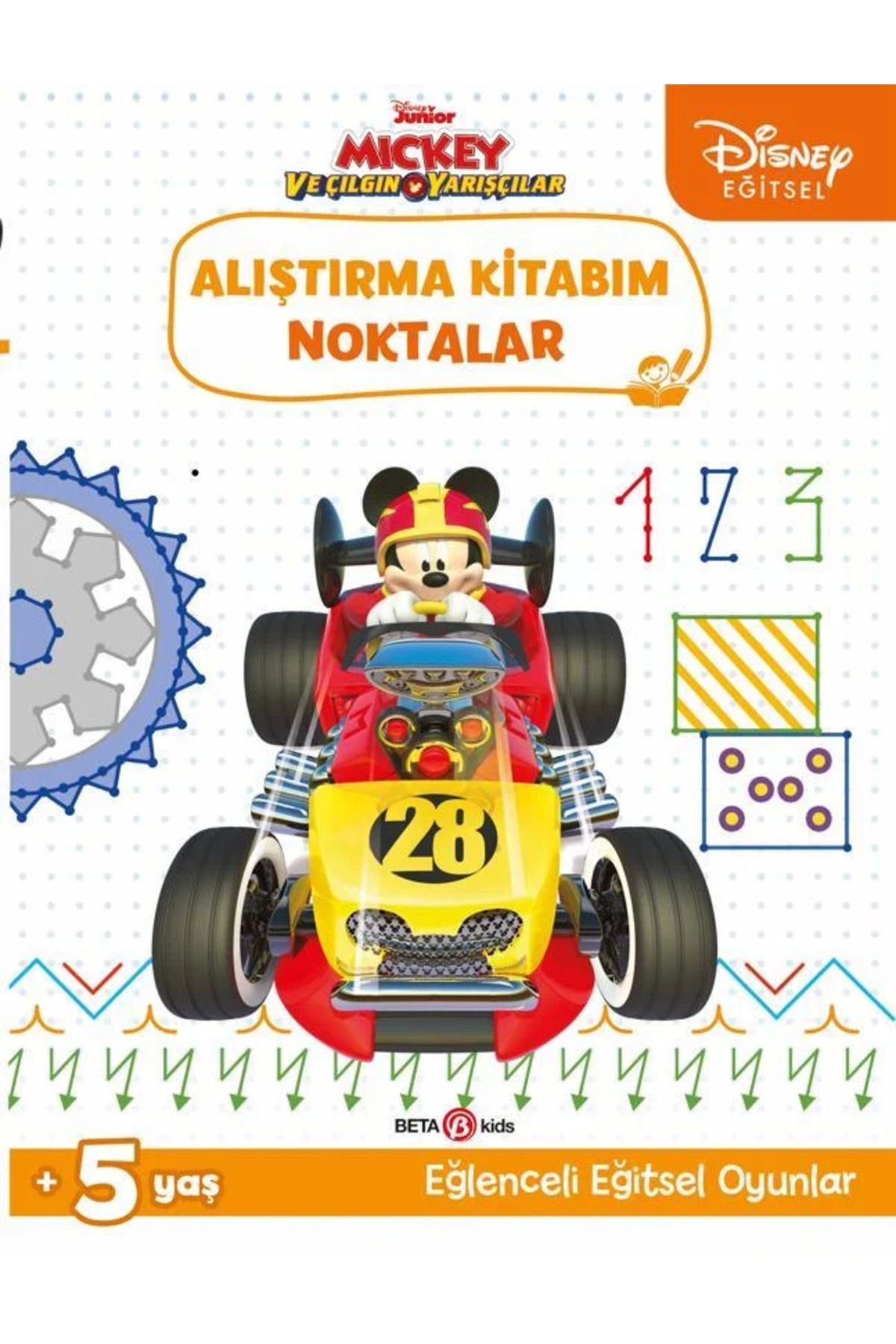 NessiWorld Disney Eğitsel Mickey ve Çılgın Yarışçılar Alıştırma Kitabım Noktalar