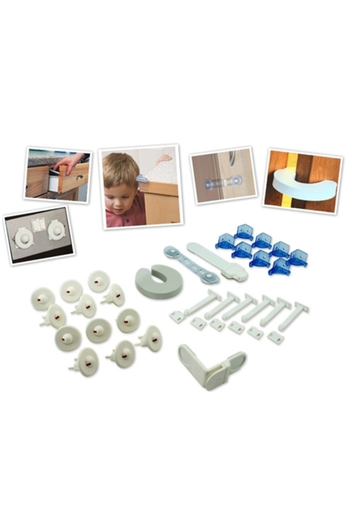 HerEveOyuncak Çocuk Güvenlik Seti 30 Parça + 4 Adet Priz Koruma Kapağı - 2li Set W6E8K1 fotoğrafı 2 (önizleme)