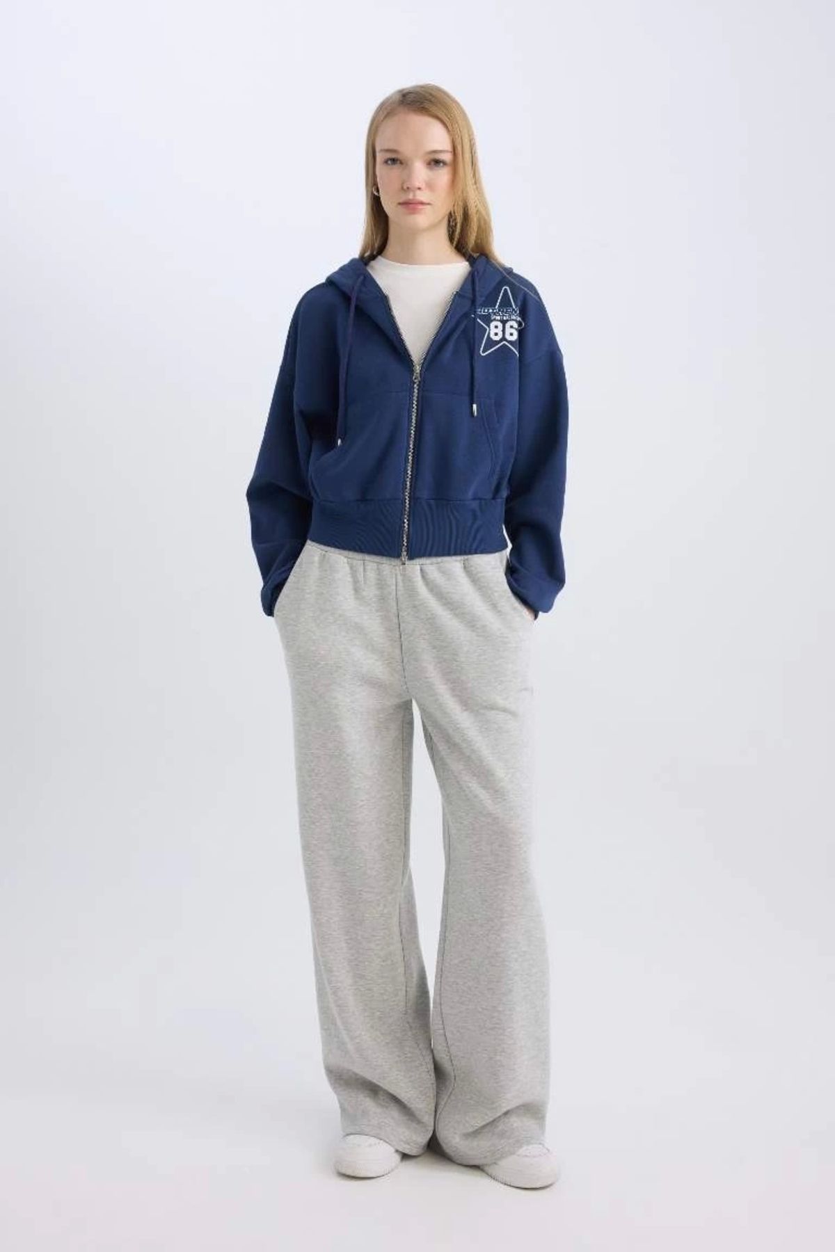DeFacto-B3345 Pantaloni de trening Coool Wide Leg 1