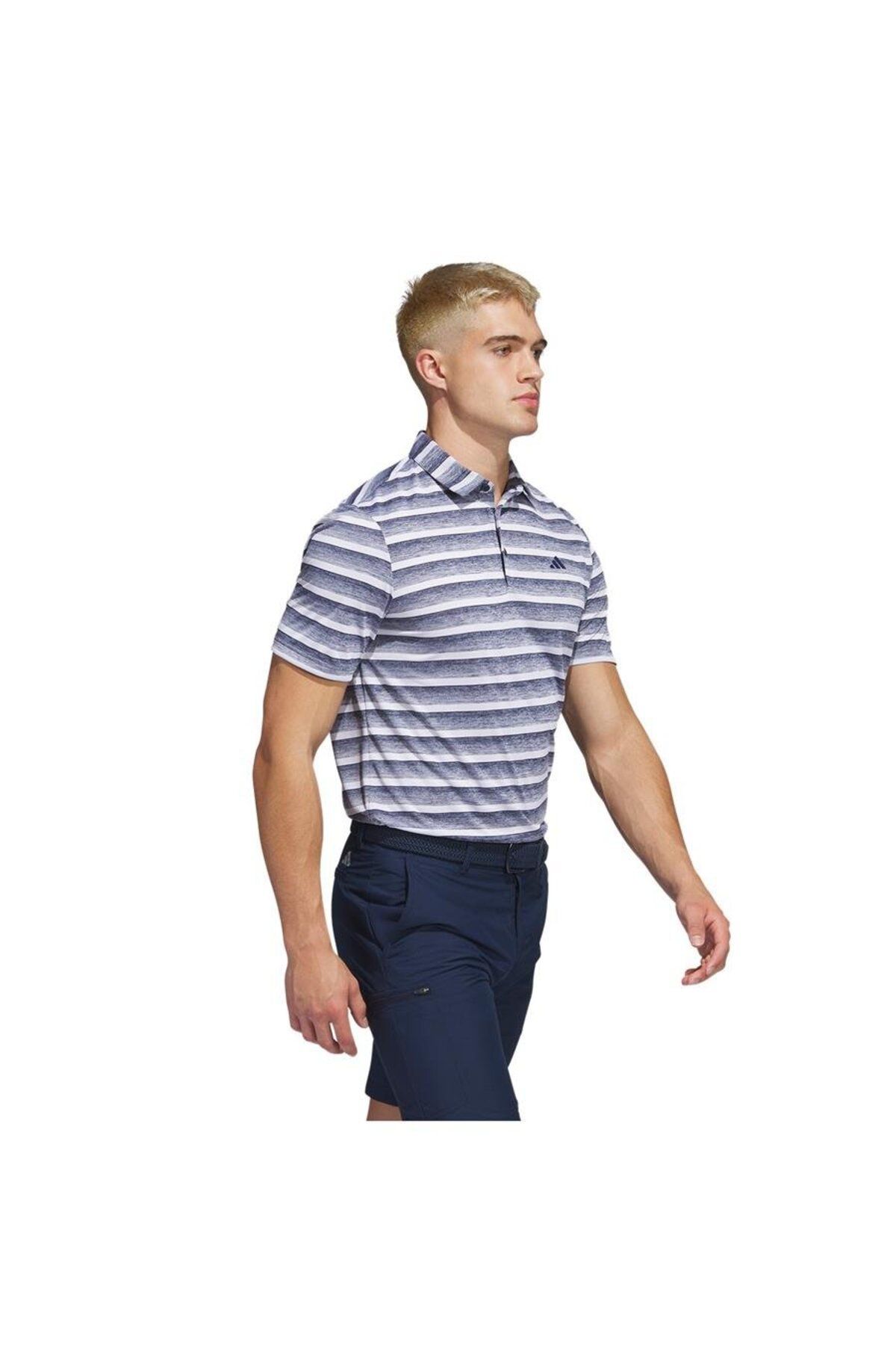 adidas-HS7579 Model Unisex Polo T-Shirt - 2 Colors Striped 4